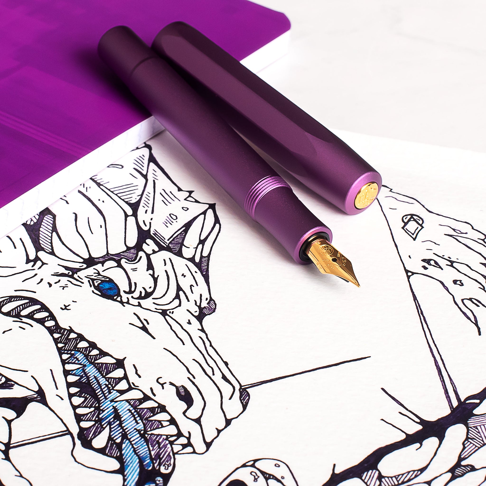Kaweco AL Sport Fountain Pen - Vibrant Violet Fine – Shorthand