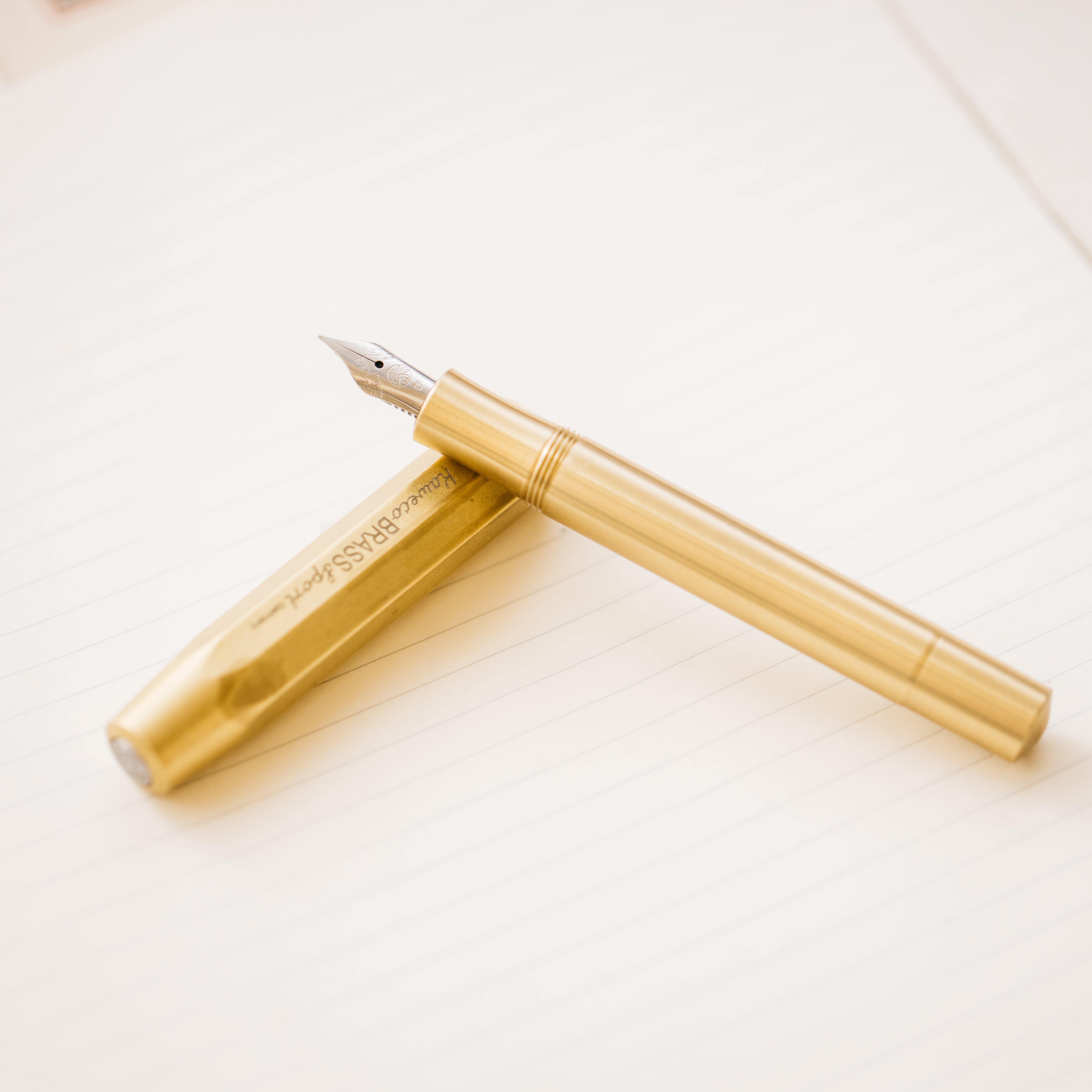 Kaweco Brass Sport Fountain Pen with Optional Clip - Brass, Dip
