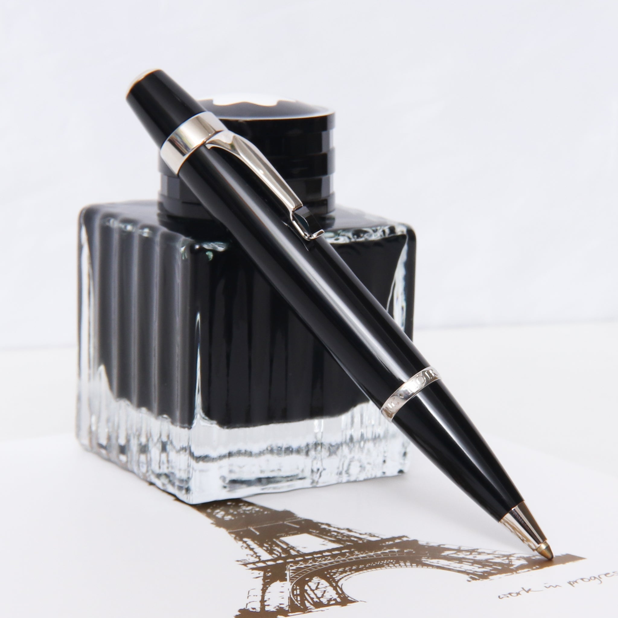 Montblanc Boheme Noir et Noir Ballpoint Pen Preowned Truphae