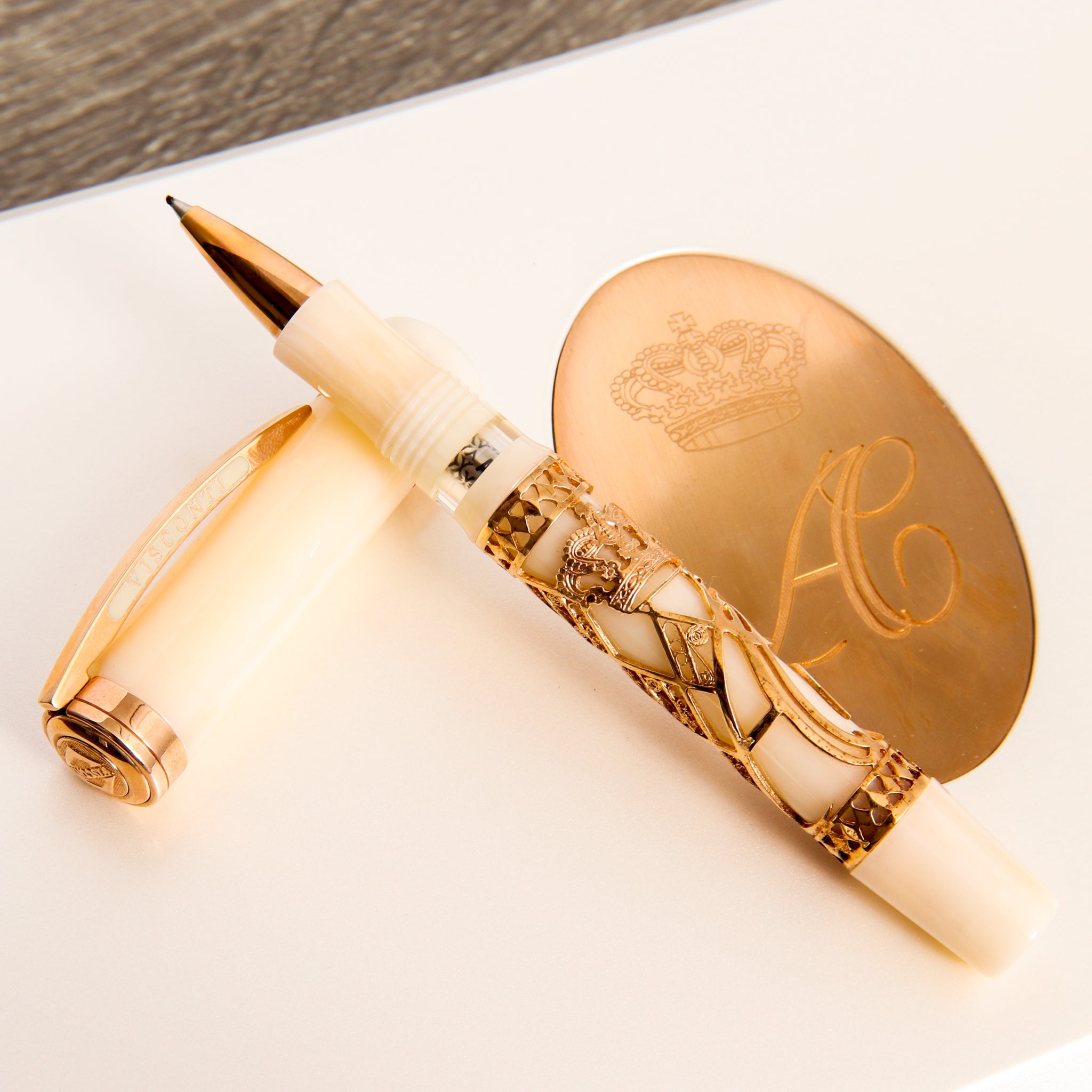 LV Gold-Tone Roller Ball Pen with Box - Writing - Pens