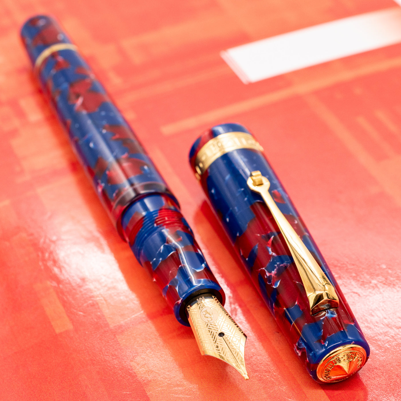 ASC Studio Blue Coral & Gold Fountain Pen - Preowned