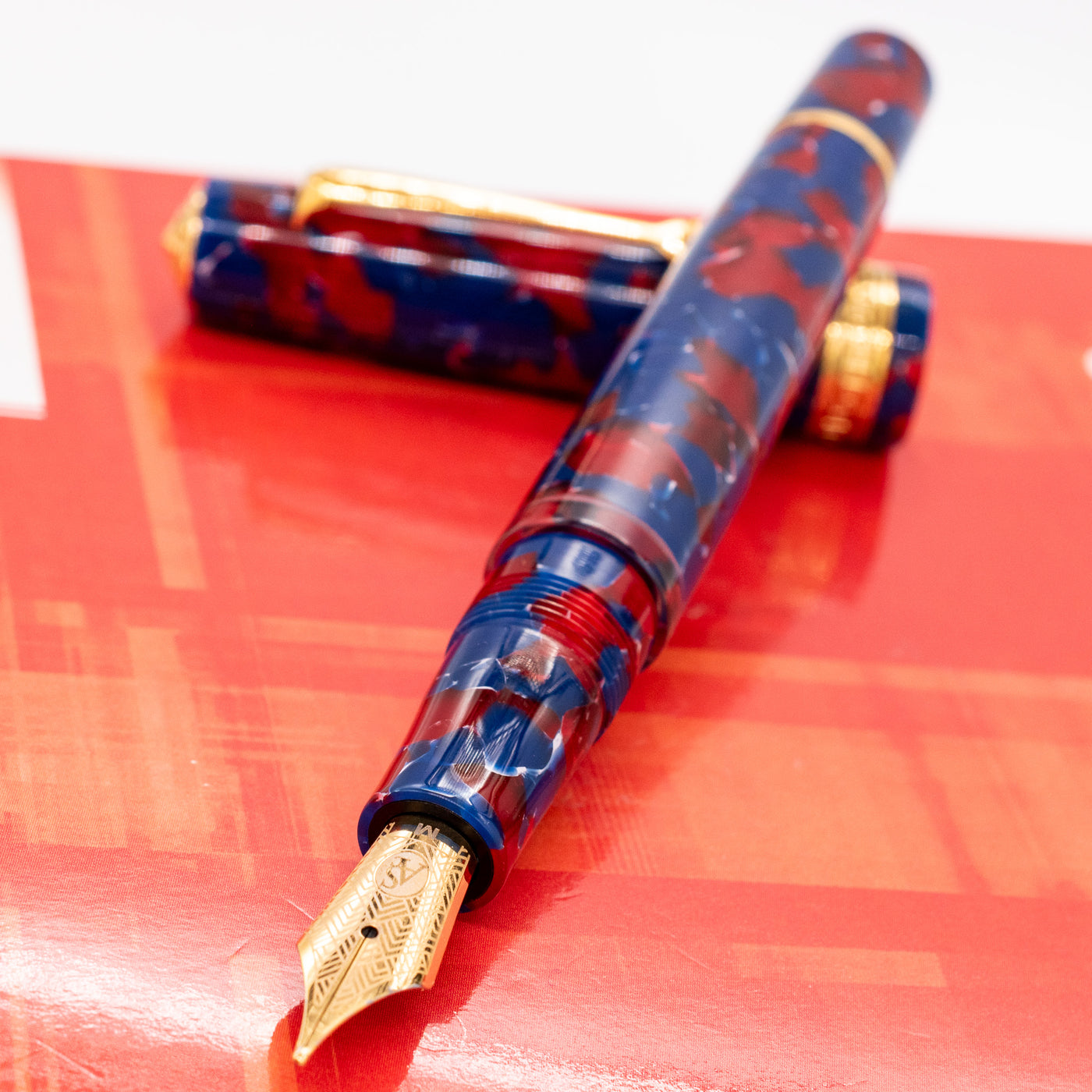 ASC Studio Blue Coral & Gold Fountain Pen - Preowned