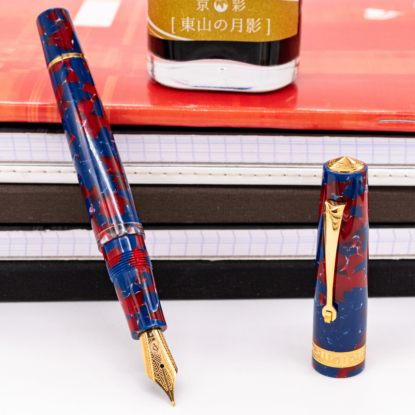 ASC Studio Blue Coral & Gold Fountain Pen