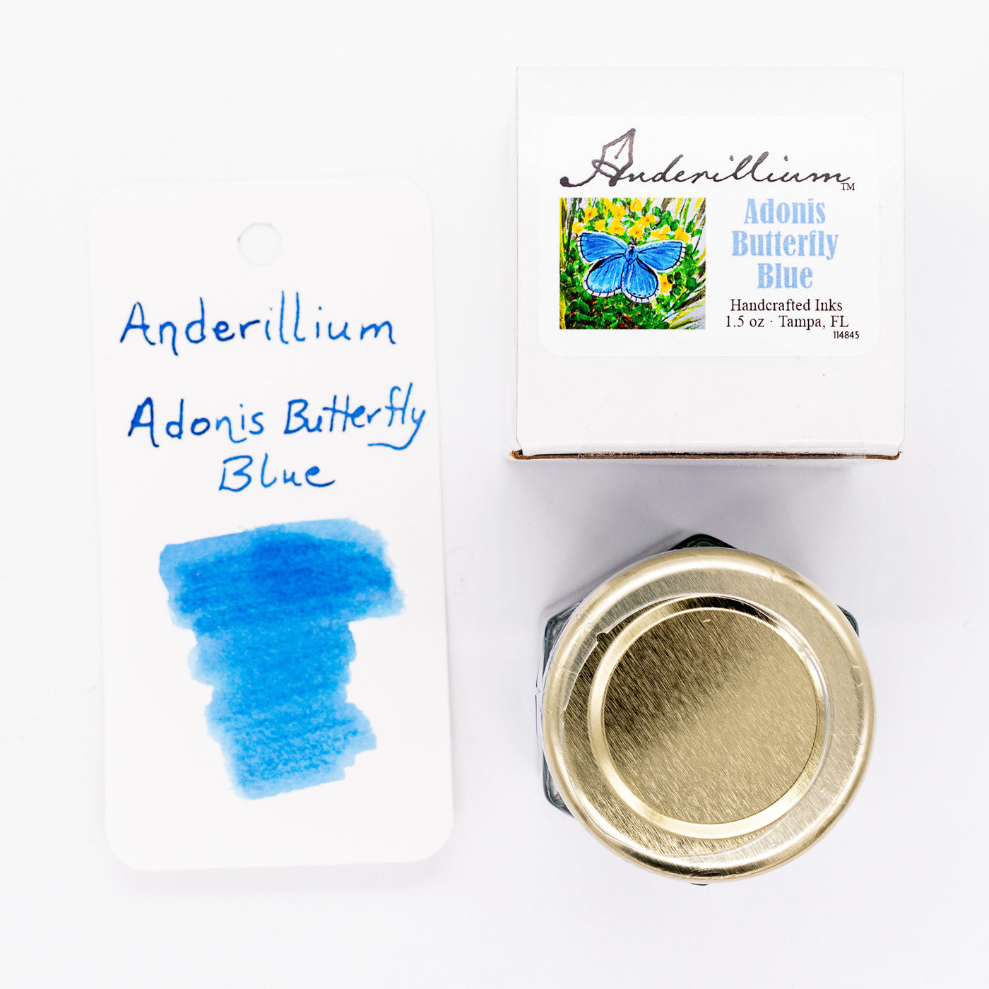 Anderillium Adonis Butterfly Blue Ink Bottle