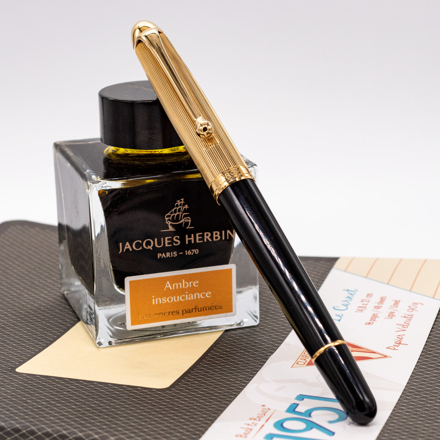 Aurora 88 Gold Pinstripe Cap Rollerball Pen capped