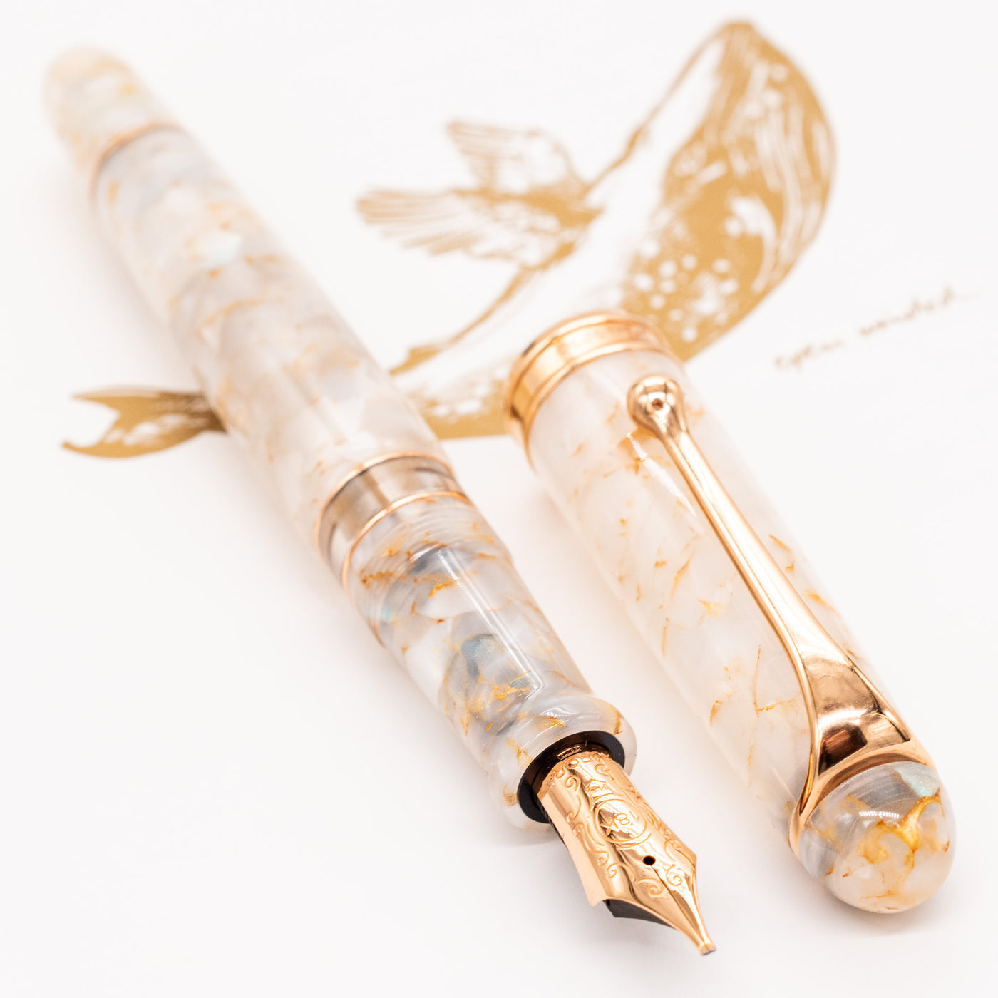 Aurora 888 Volterra Fountain Pen rose gold trim