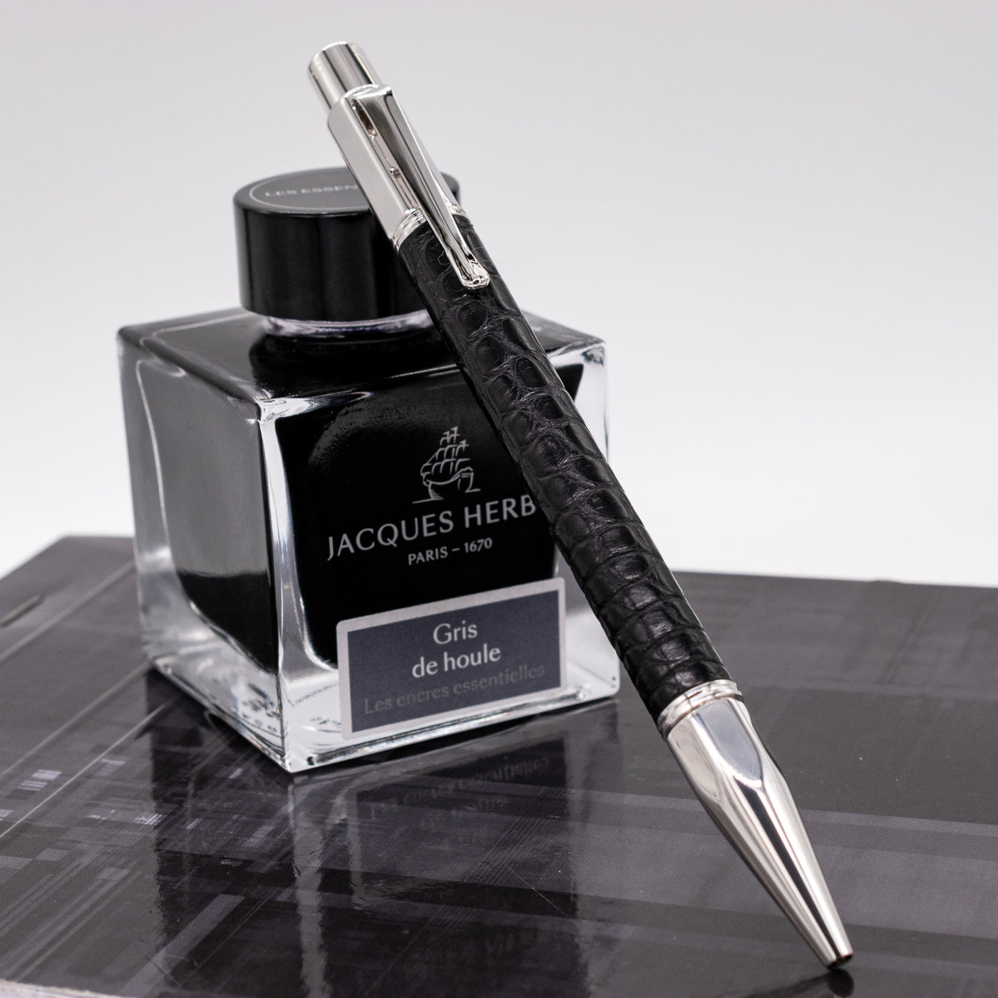 Caran d'Ache Varius Black Edition Ballpoint Pen - Alligator Skin