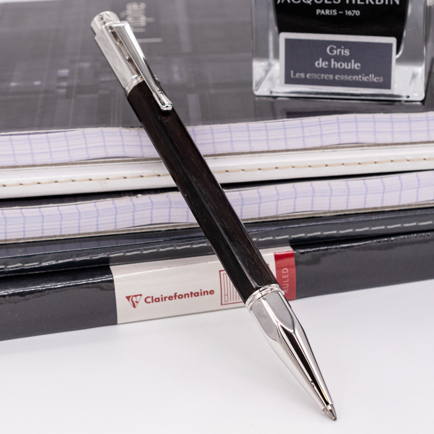 Caran d'Ache Varius Black Edition Ballpoint Pen - Ebony Wood black edition