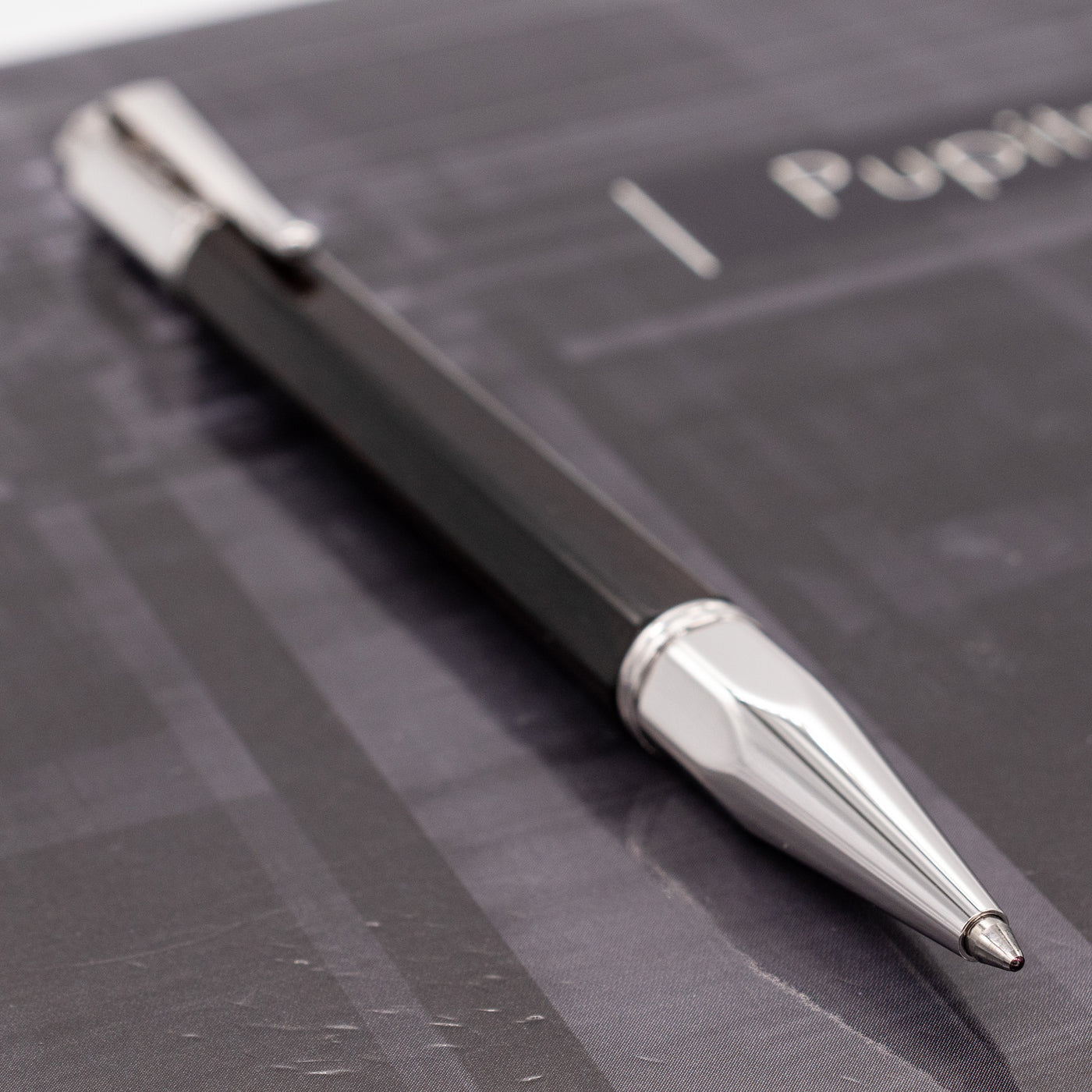 Caran d'Ache Varius Black Edition Ballpoint Pen - Ebony Wood tip