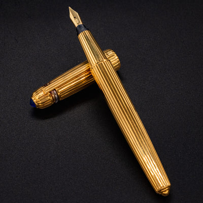 Cartier Pasha Gold Vermeil Pinstripe Fountain Pen preowned