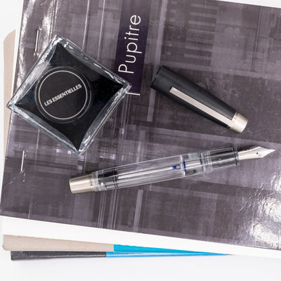 Conid Minimalistica Bulkfiller Demonstrator Fountain Pen titanium