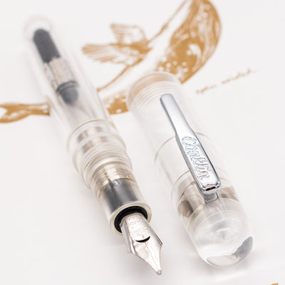 Conklin All American Demo Eyedropper Fountain Pen silver trim