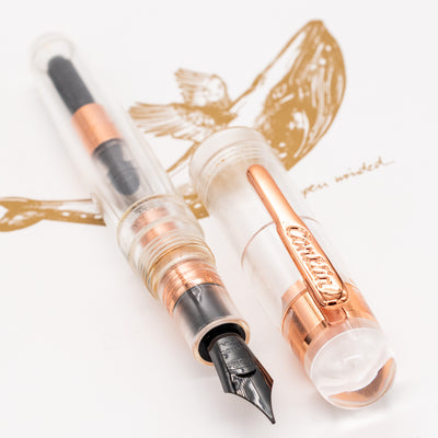 Conklin All American Demo Rose Gold Eyedropper Fountain Pen clear