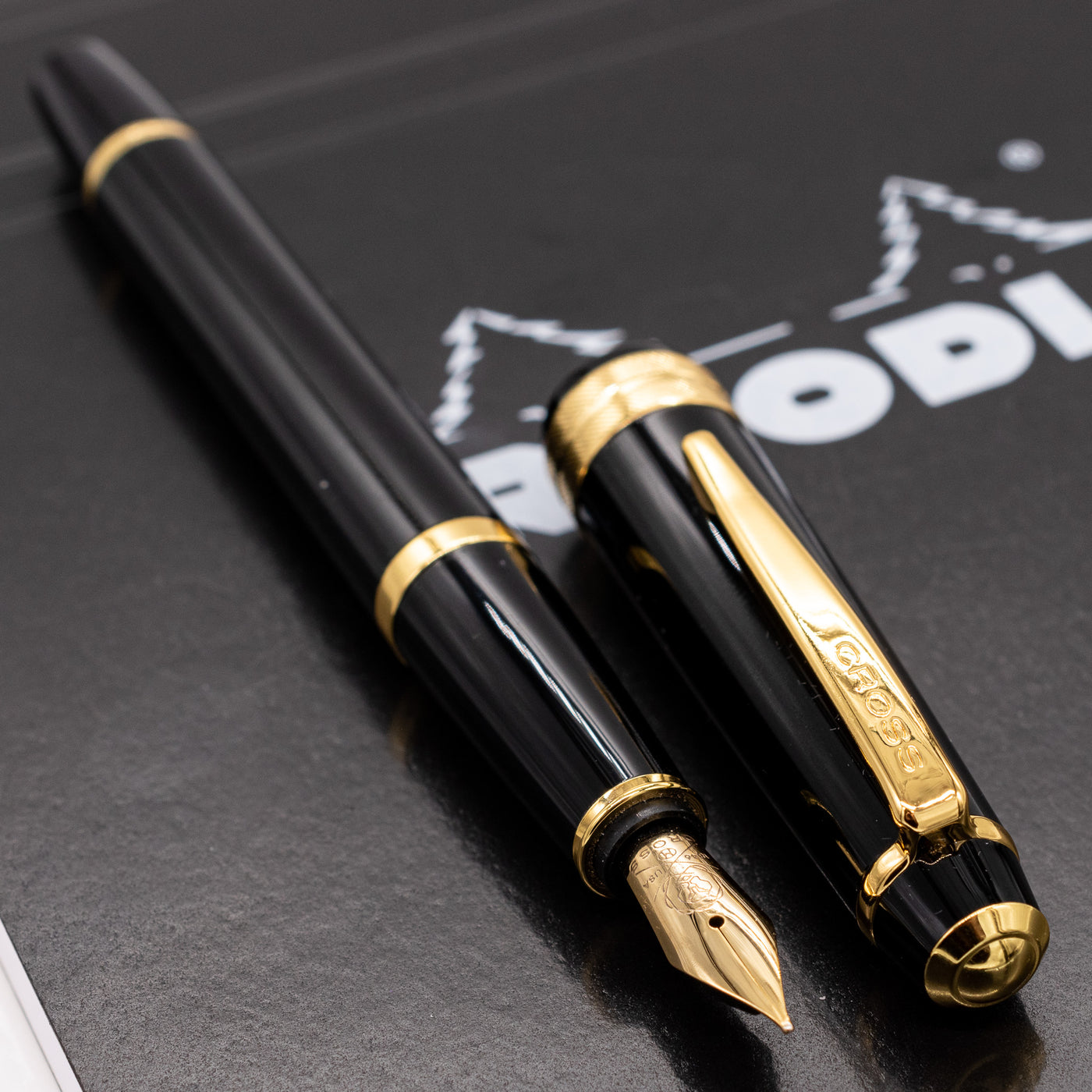 Cross Bailey Lights Fountain Pen - Black & Gold trim