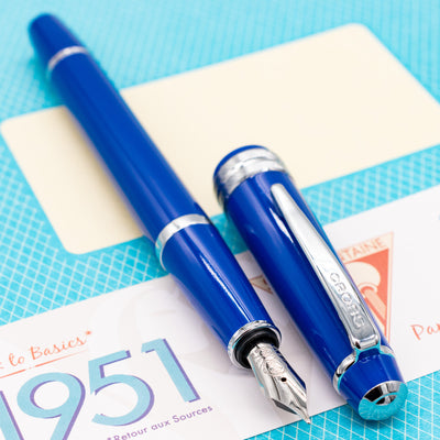 Cross Bailey Lights Fountain Pen - Blue & Chrome cobalt