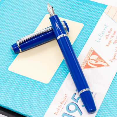 Cross Bailey Lights Fountain Pen - Blue & Chrome navy