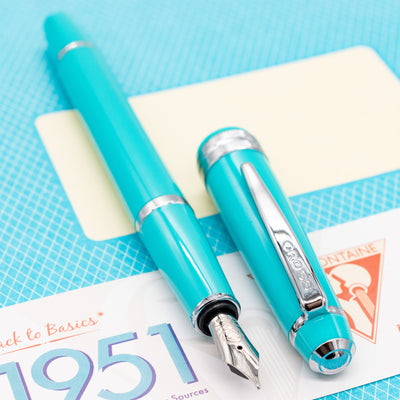 Cross Bailey Lights Fountain Pen - Teal & Chrome new