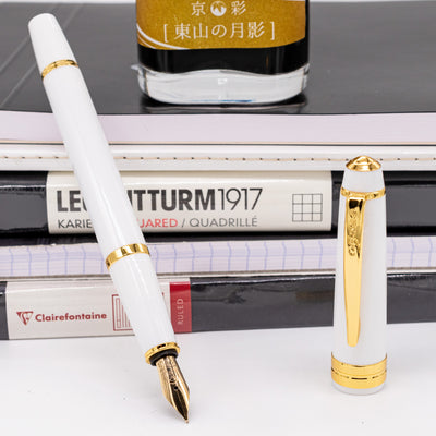 Cross Bailey Lights Fountain Pen - White & Gold