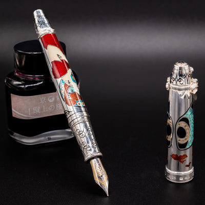 David Oscarson 25th Anniversary Art Nouveau Fountain Pen - Ruby Red