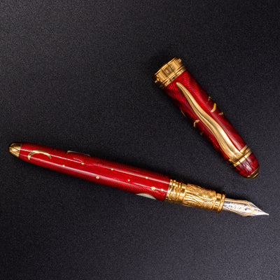 David Oscarson Celestial Fountain Pen - Fire Red rare