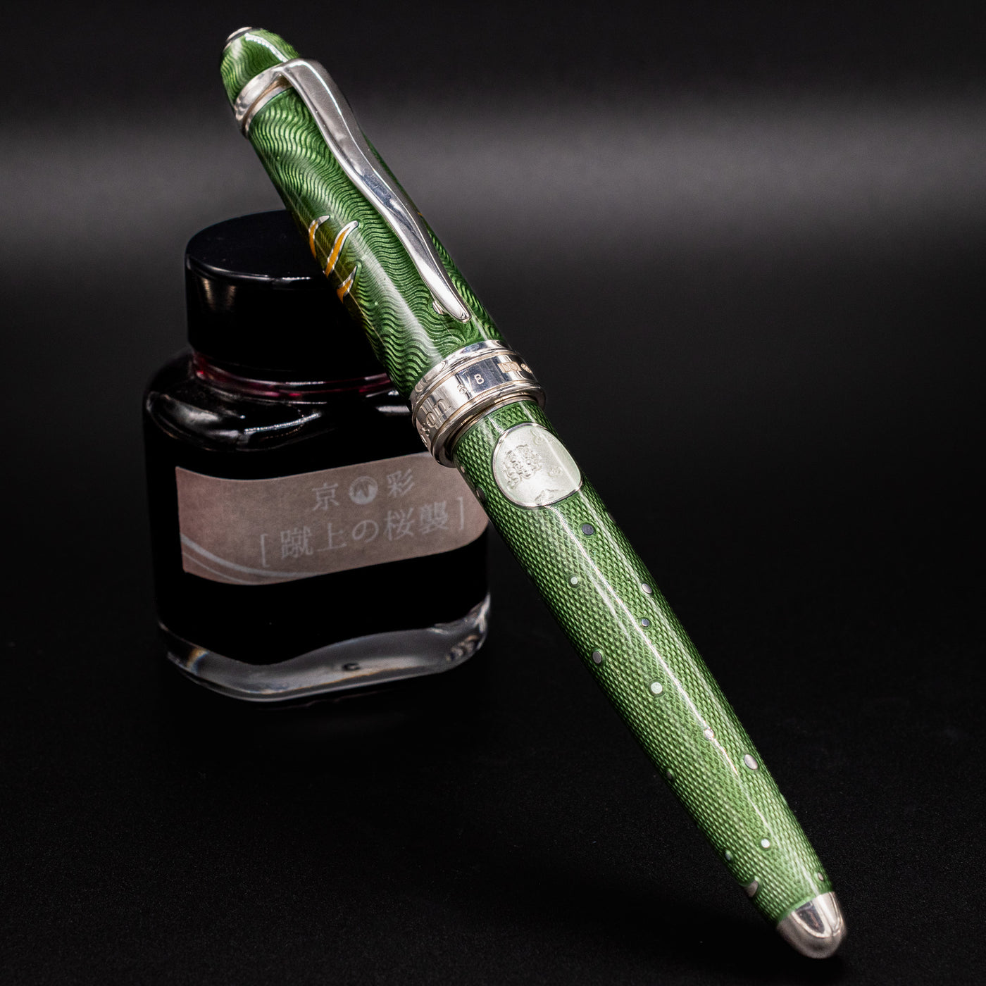 David Oscarson Celestial Fountain Pen - Olive Green Capped