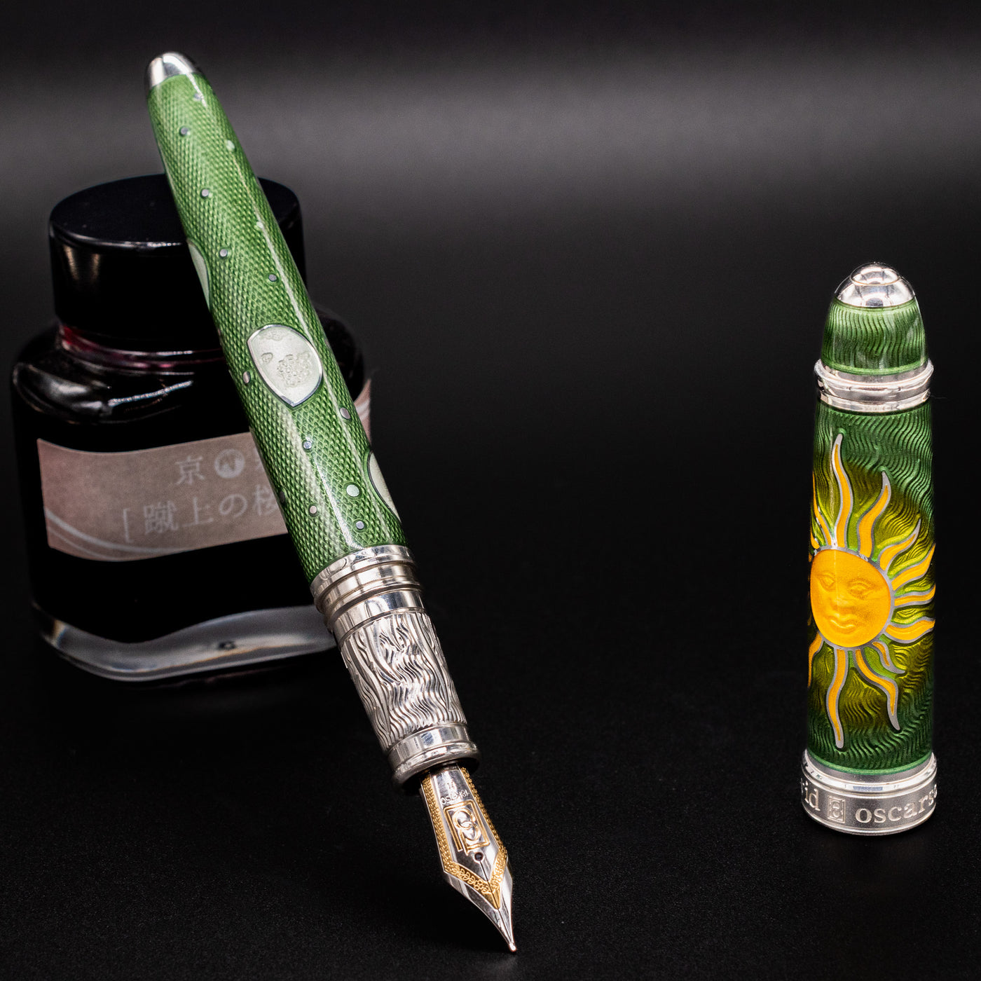 David Oscarson Celestial Fountain Pen - Olive Green