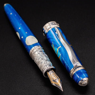 David Oscarson Celestial Fountain Pen - Sky Blue Limited Edition 8