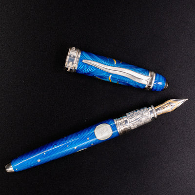 David Oscarson Celestial Fountain Pen - Sky Blue Sapphire