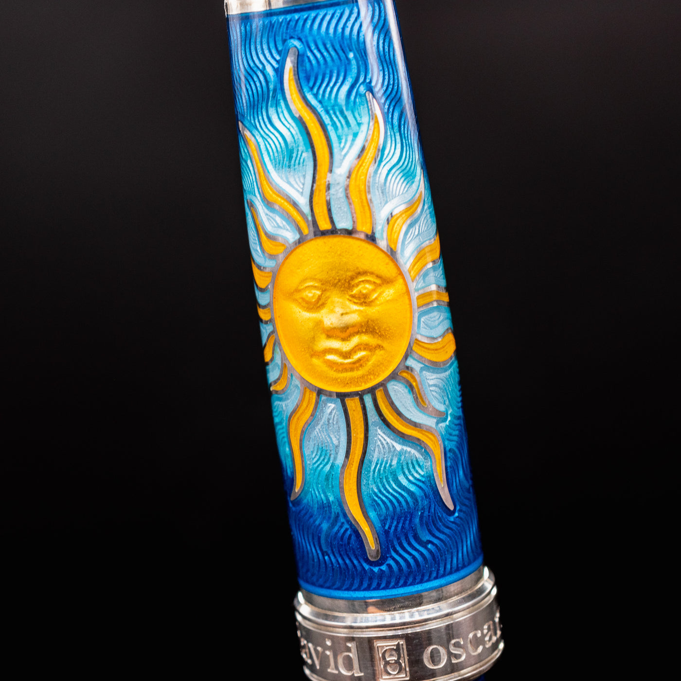 David Oscarson Celestial Fountain Pen - Sky Blue Sunshine