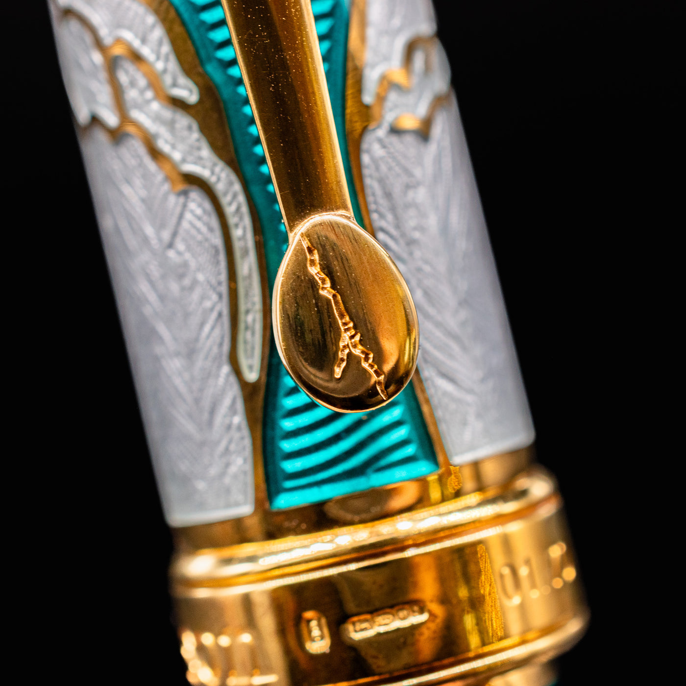 David Oscarson Hans Christian Andersen Fountain Pen - Teal cracked egg