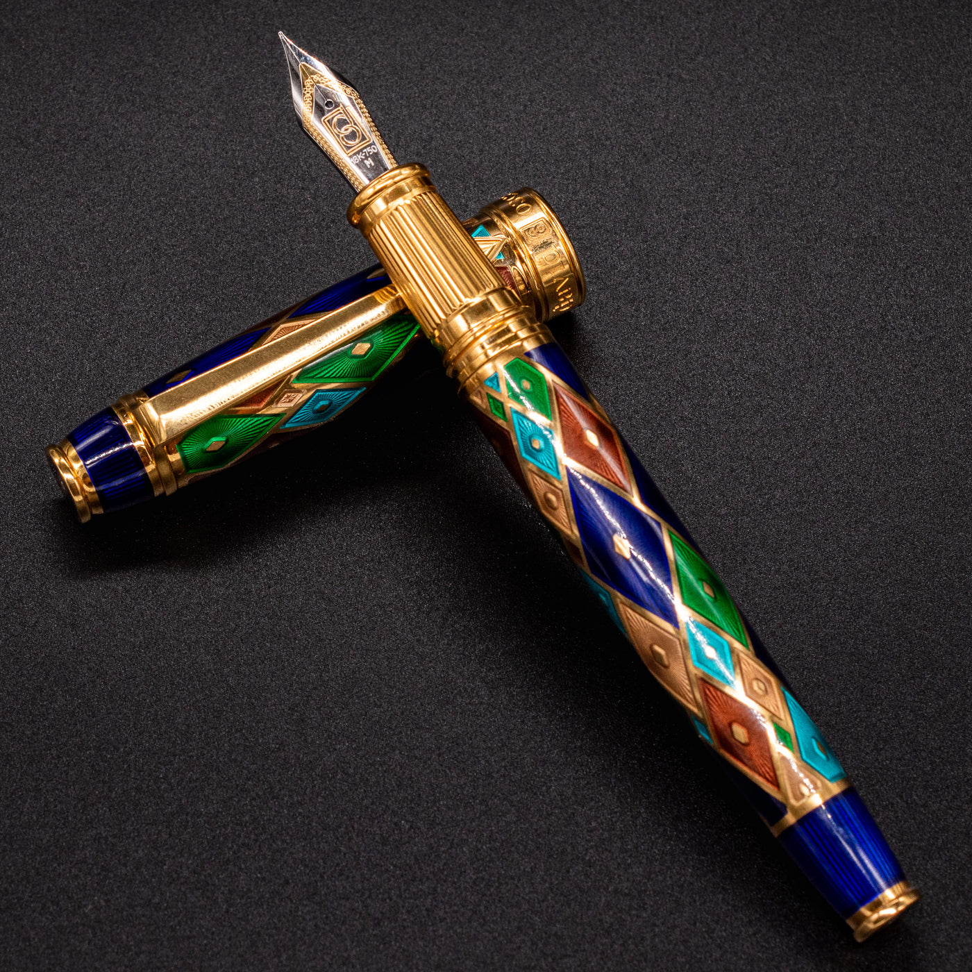 David Oscarson Harlequin Fountain Pen - Purple limited edition