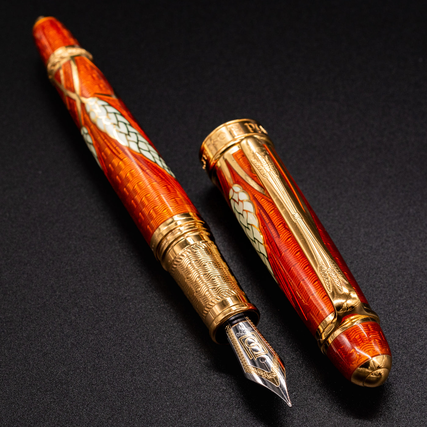 David Oscarson Harvest Fountain Pen - Amber limited edition