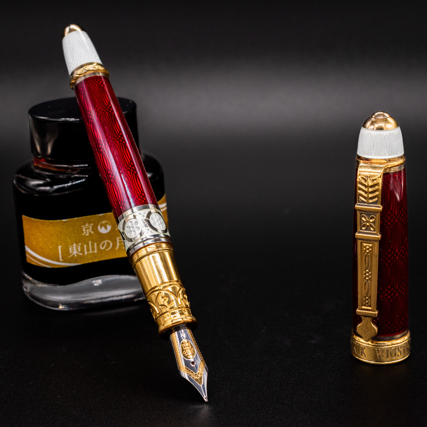 David Oscarson Henrik Wigstrom Trophy Collection Fountain Pen - Ruby red