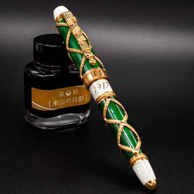 David Oscarson Imperial Fountain Pen - Emerald Green capped