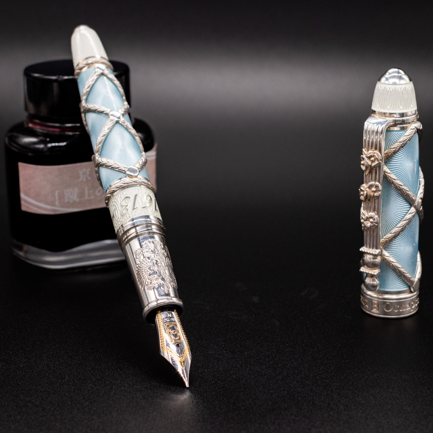 David Oscarson Imperial Fountain Pen - St. Petersburg Blue