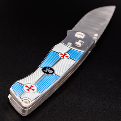 David Oscarson Jacques de Molay Folding Knife - Light Blue Limited Edition