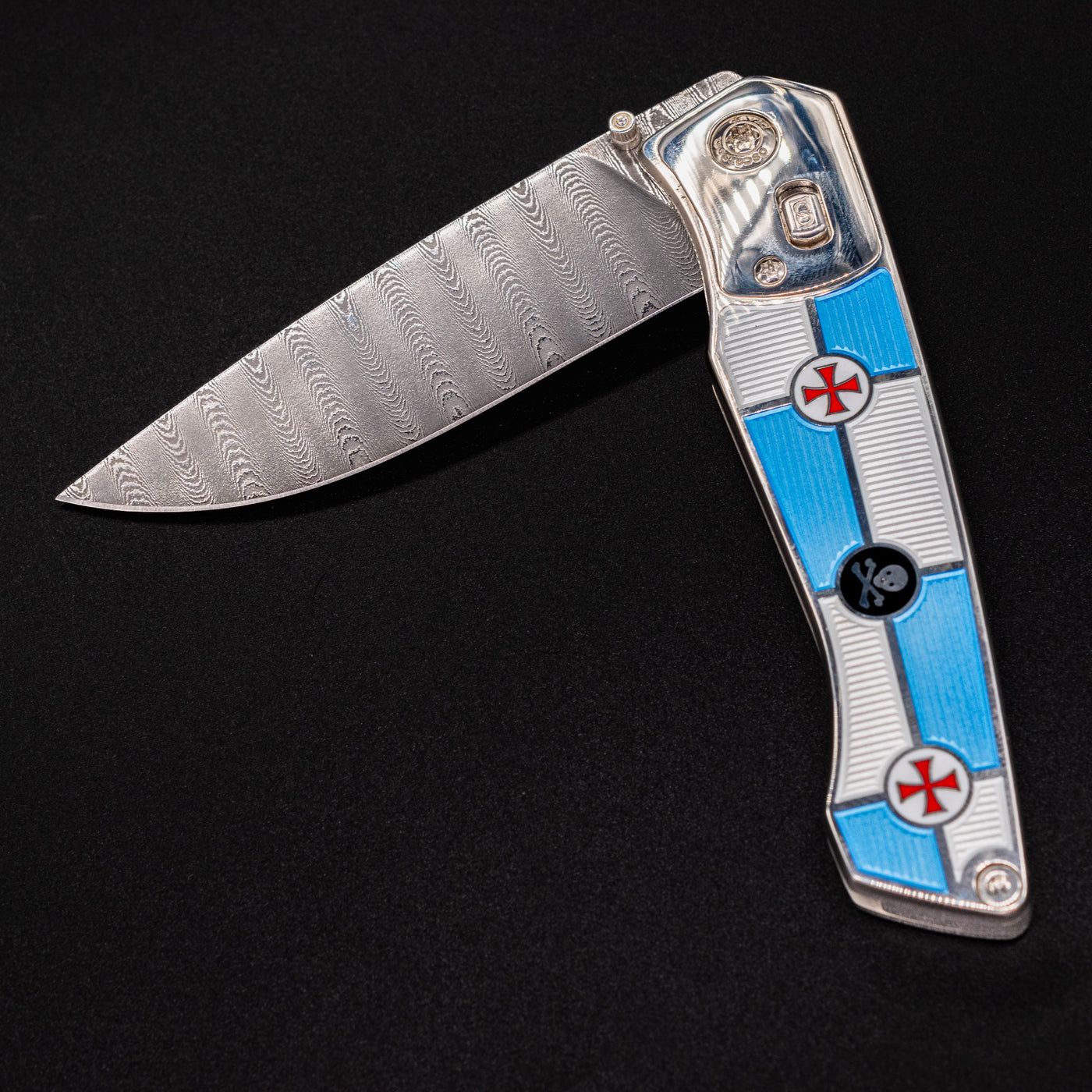 David Oscarson Jacques de Molay Folding Knife - Light Blue