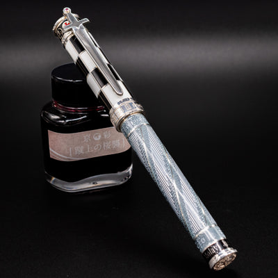 David Oscarson Jacques de Molay Fountain Pen - Grey capped