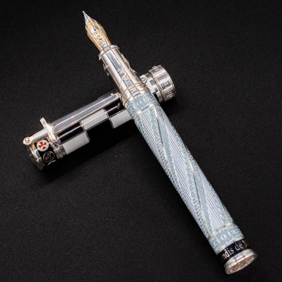 David Oscarson Jacques de Molay Fountain Pen - Grey enamel