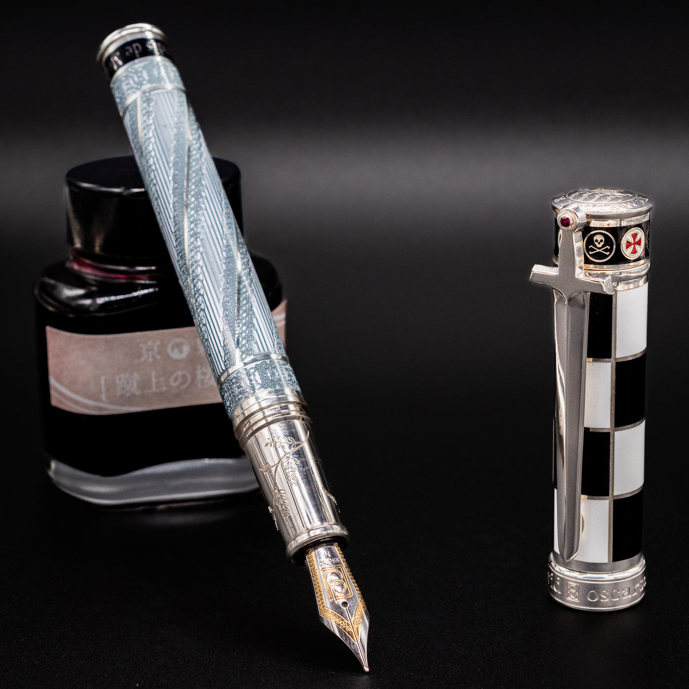 David Oscarson Jacques de Molay Fountain Pen - Grey