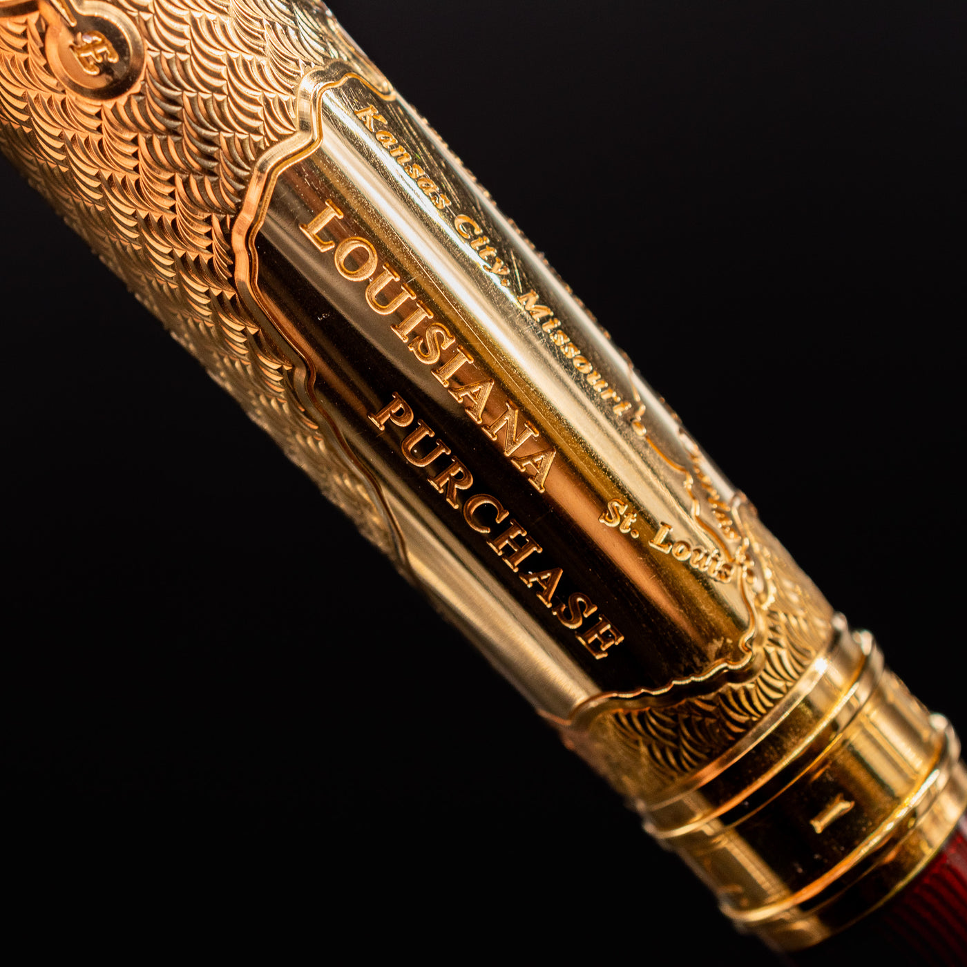 David Oscarson Meriwether Lewis Fountain Pen - Ruby Red louisiana purchase