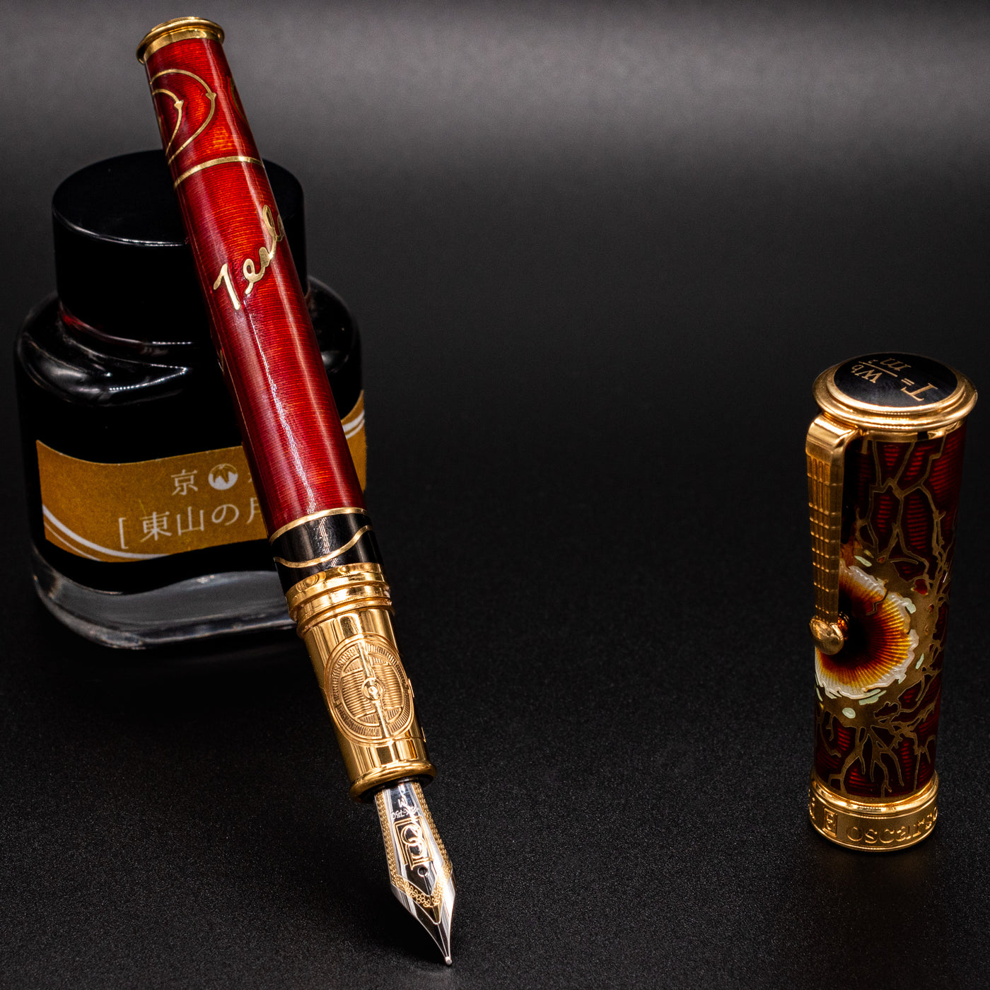 David Oscarson Nikola Tesla Fountain Pen - Ruby Red