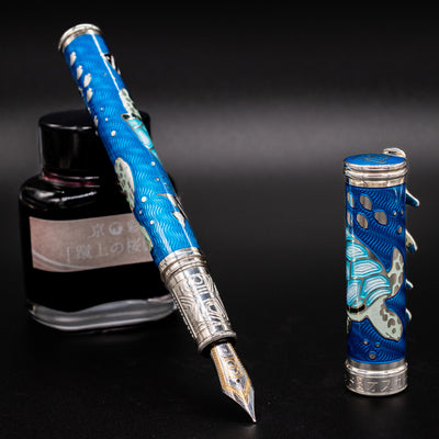 David Oscarson Sea Turtles Fountain Pen - Ocean Blue