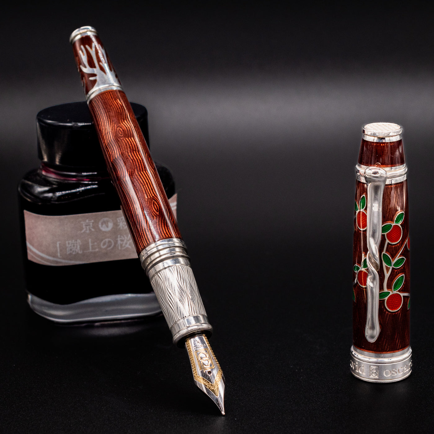 David Oscarson Tree of Life Fountain Pen Liquid Coffee