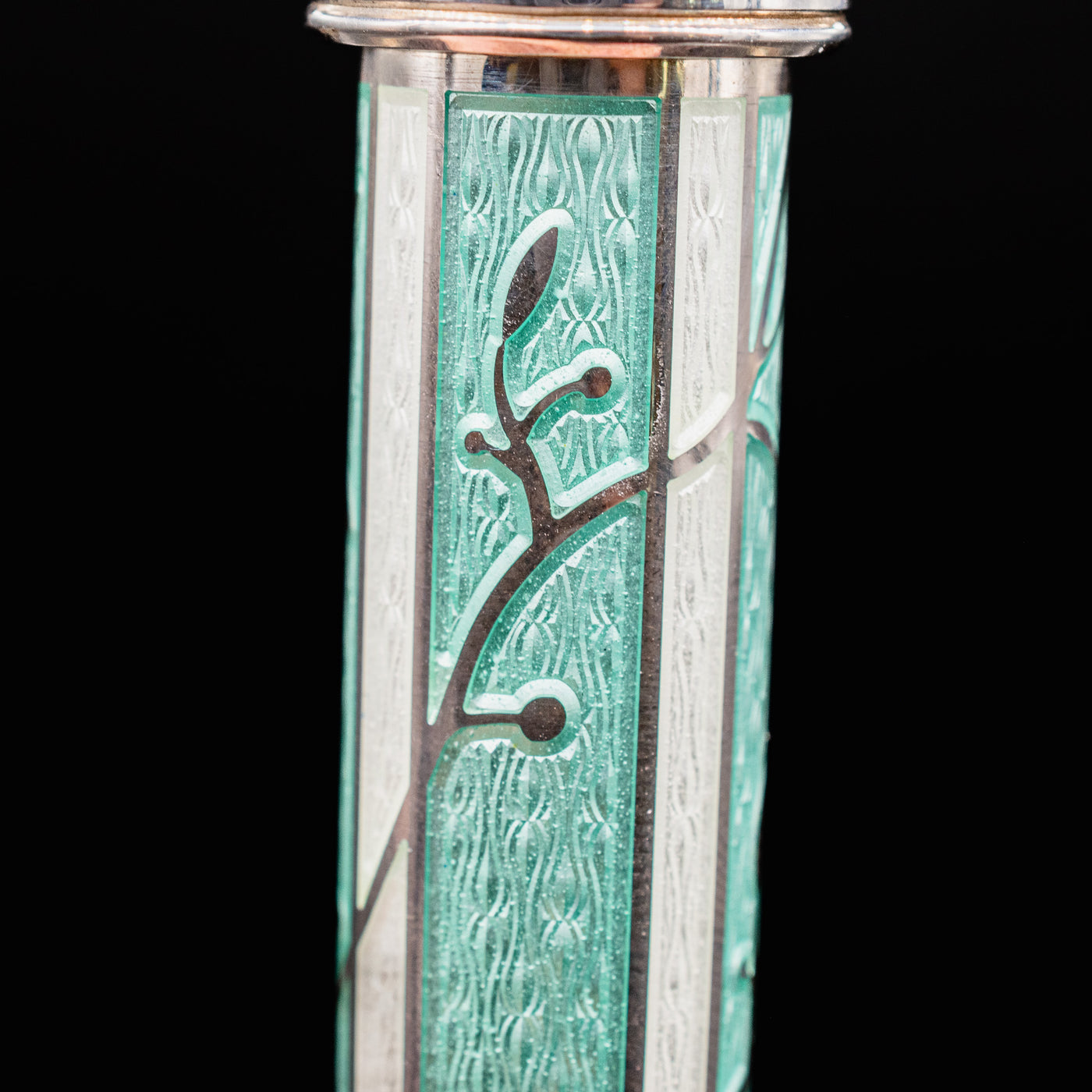 David Oscarson Trellis Fountain Pen - Turquoise branches