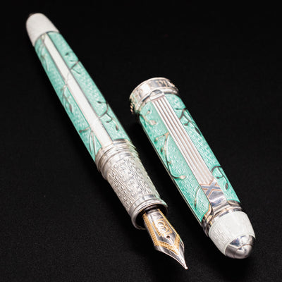 David Oscarson Trellis Fountain Pen - Turquoise limited edition