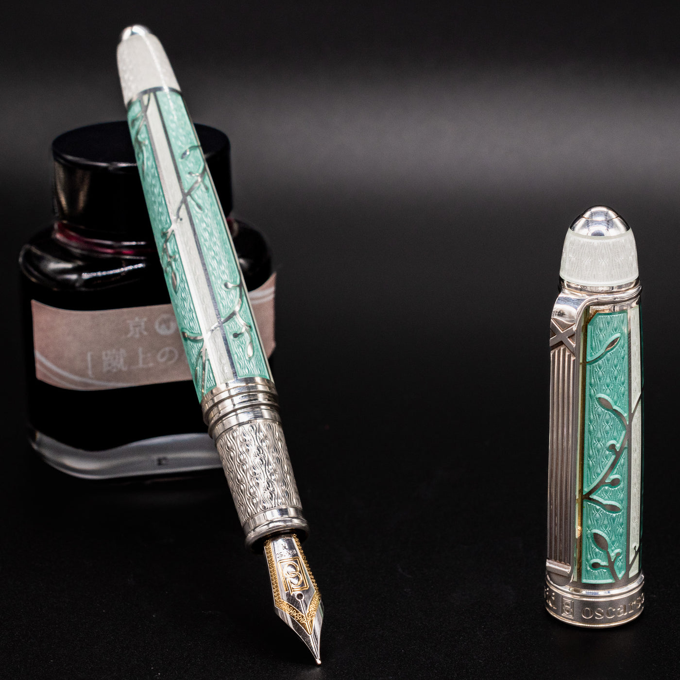 David Oscarson Trellis Fountain Pen - Turquoise