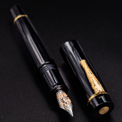 Delta Bio+16 Nera Fountain Pen - 14k Gold Nib gold trim