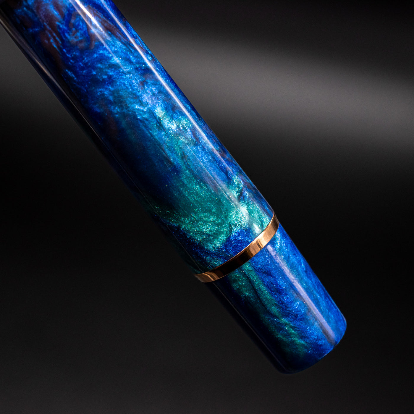 Delta DV Original Oversize Fountain Pen - Riviera Blue & Rose Gold jonathon brooks