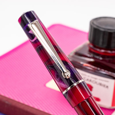 Delta Duna Ballpoint Pen - Magenta Mirage rhodium trim